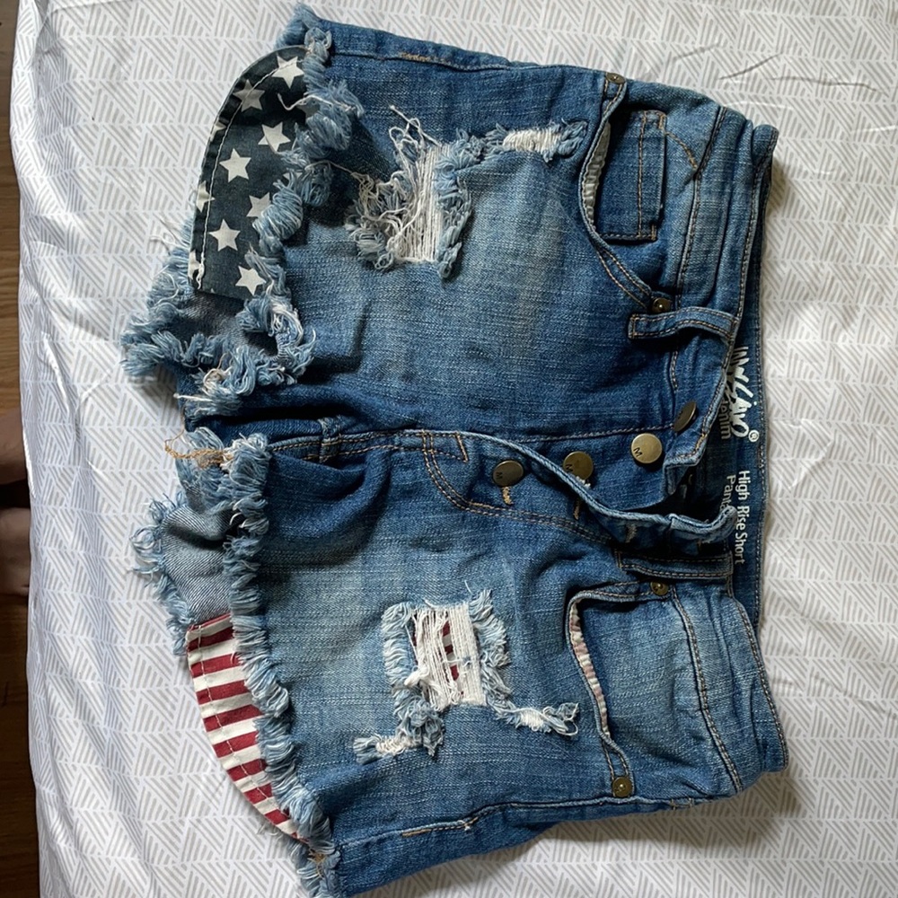 Patriotic jean shorts